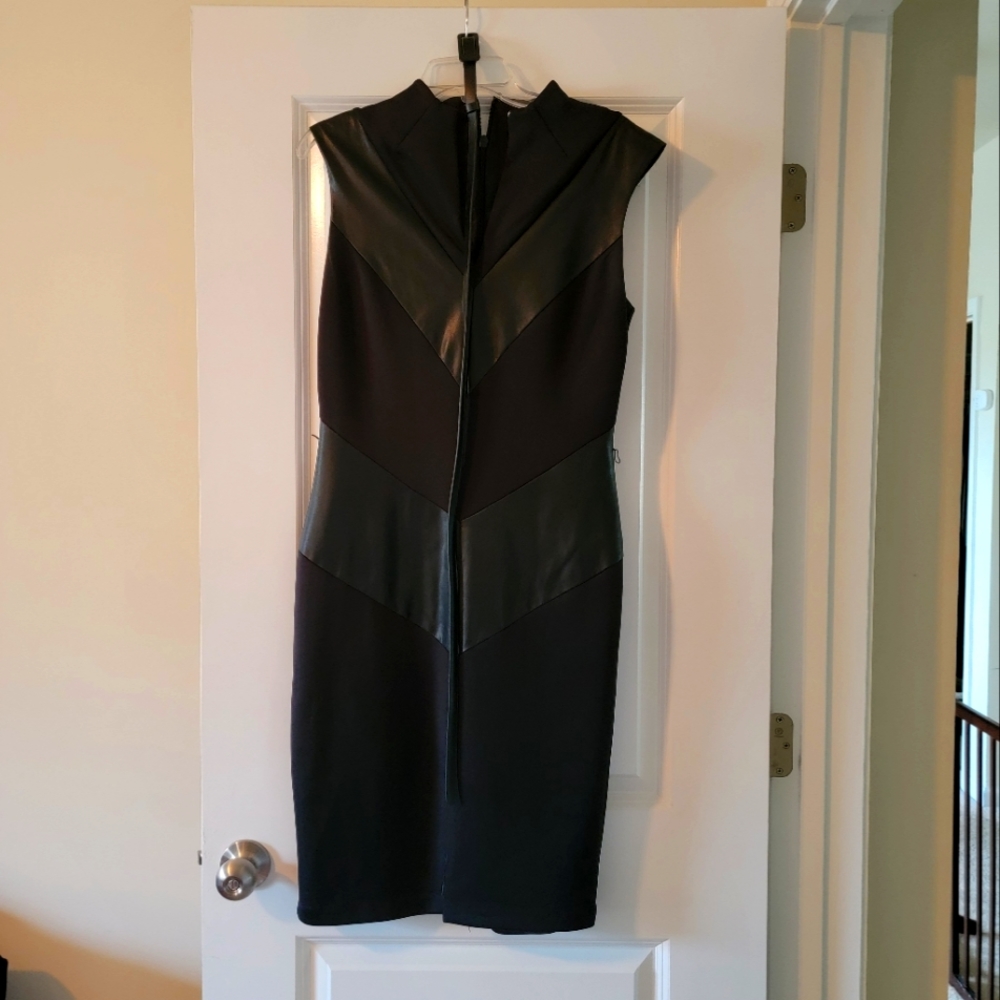 Black Faux Leather Dress